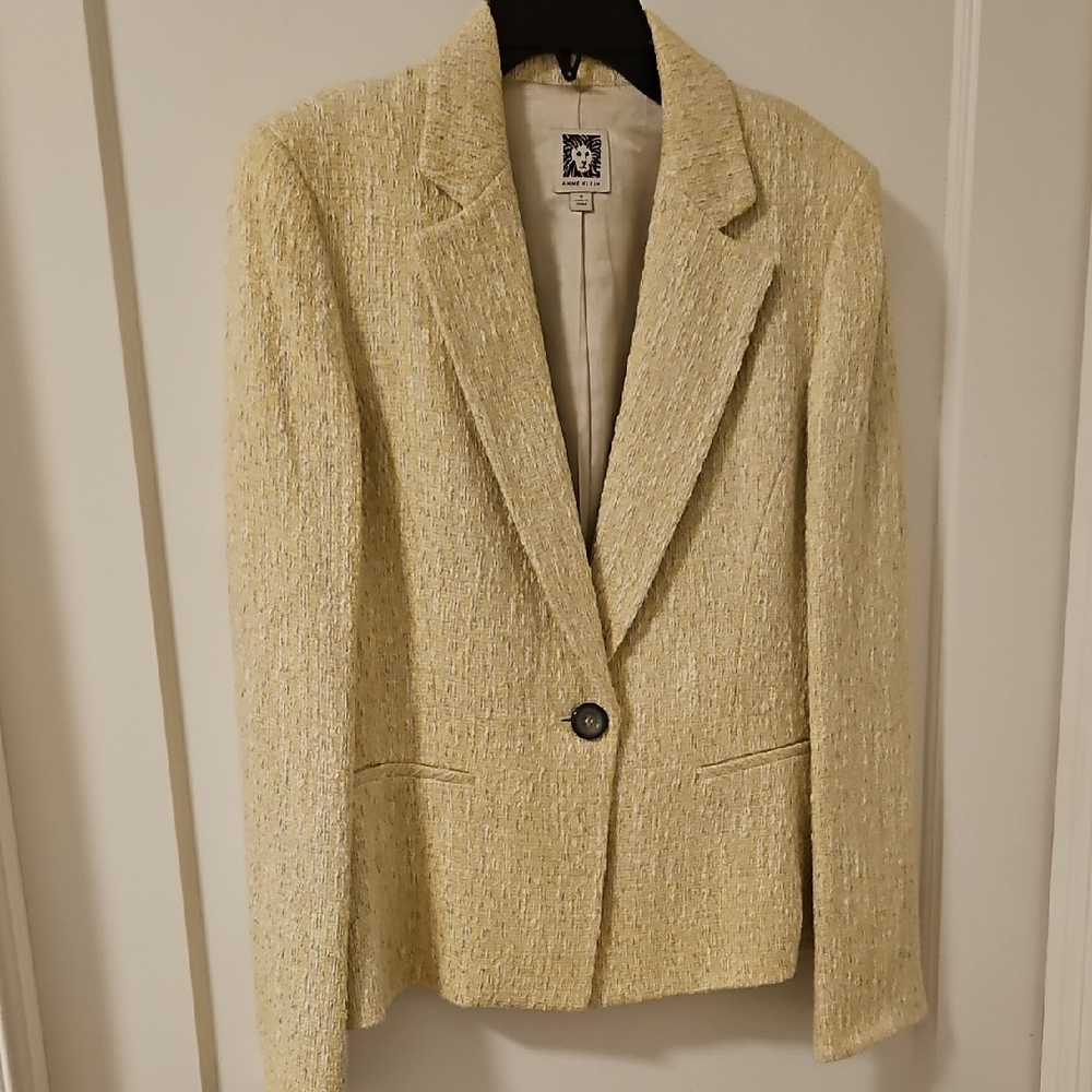 Women's Vintage Blazer & Skirt (Pale Yellow)